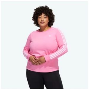 Adidas Pink Bliss 3 Stripe L.S. Tee Sz. 4X